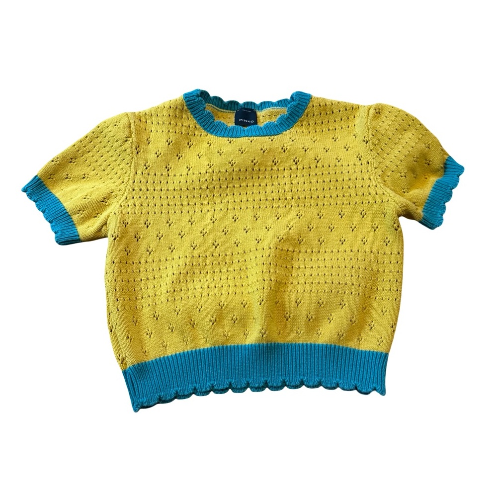 Pinko Knit Short Sleeve Sweater Top
